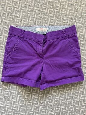 J. Crew Purple Chino Shorts